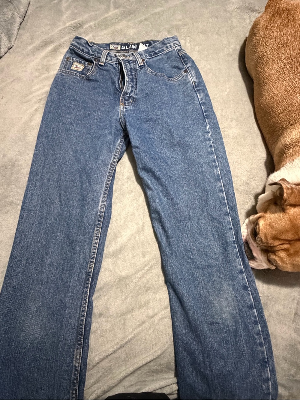 Cruel Girl Straight Leg Blue Denim Jeans
